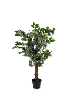 Kamelia, sztuczna roślina / drzewko kwitnące, wym.10x60x60cm