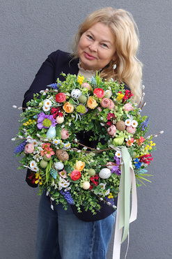 Merissa, wielkanocny wianek na drzwi, śr.44cm