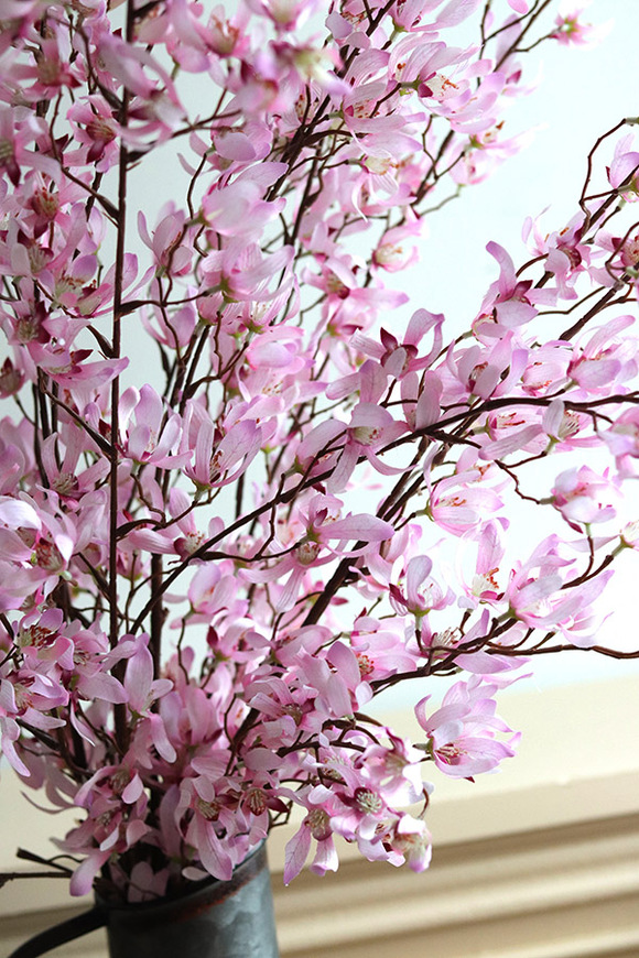 Forsycja Roseum, sztuczny kwiat na gałązce