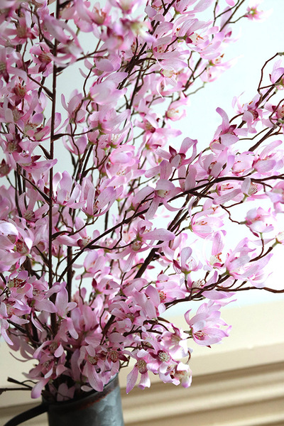 Forsycja Roseum, sztuczny kwiat na gałązce