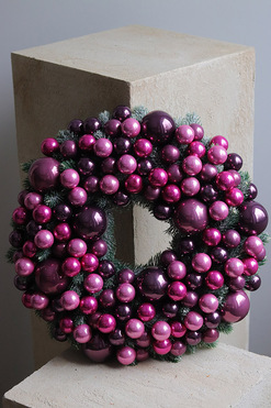 OD RĘKI Violet Explosion, świąteczny wianek dekoracyjny, śr.38cm