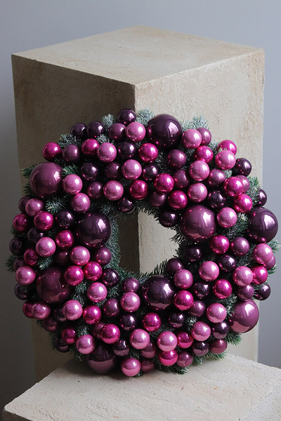  Violet Explosion, świąteczny wianek dekoracyjny