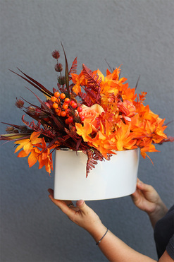 Autumno Manfredo, jesienna kompozycja w naczyniu, wym.36x58cm