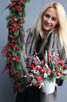 Czerwień Wigilijna, girlanda świąteczna