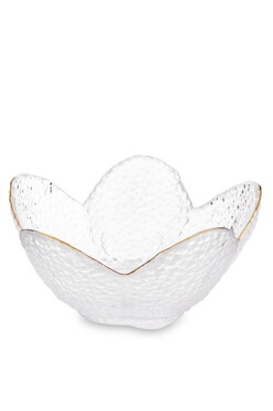 Flower Glass A, szklana miska kwiat, wym.8x16x16cm