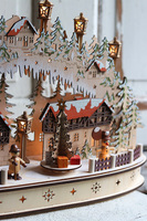 świąteczna scenka drewniana