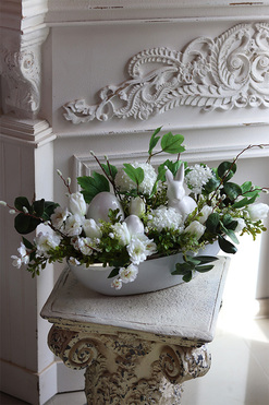 Easter Egg Laos, stroik wielkanocny z zajączkiem, wym.32x53cm