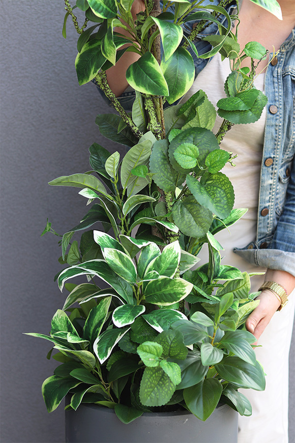 Green Belledia Concrete, sztuczna roślina w betonowej donicy