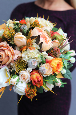 kompozycja kwiatowa Hedra Green Velvet, wys.24cm