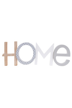 Home A, napis drewniany dekoracyjny, wym.14x40cm