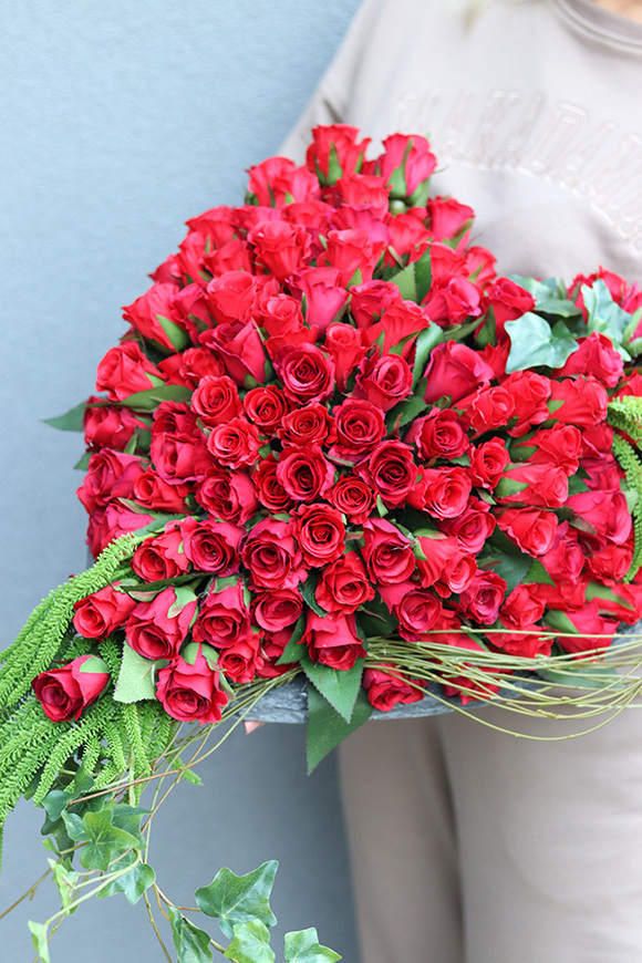 Czerwone Serce Volcan, komplet dekoracji nagrobnych