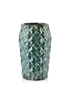 Leukada Green A, ceramiczny wazon, wys.25cm