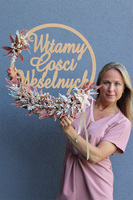 Boho Love 3, krąg ślubny wianek, Witamy Gości Weselnych