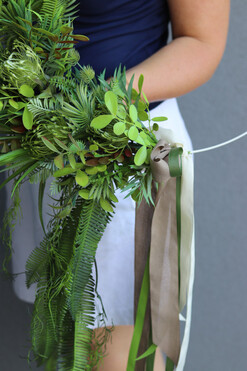 Subtelle Green Me, zielony wianek na obręczy, rozp.65cm