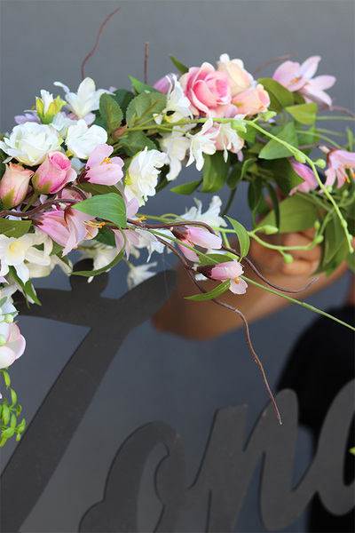 Berano, koło kwiatowe z napisem, Mąż, śr.50cm