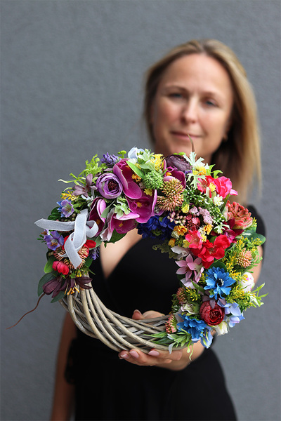 Kolorowa Moc, dekoracyjny wianek, śr.28cm