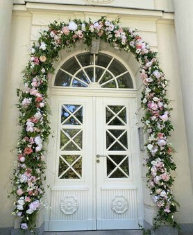 Malediwy Pink, długa girlanda ze sztucznych kwiatów, dł.7m 