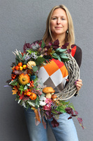 Jesienna Rezydencja, asymetryczny wianek jesienny