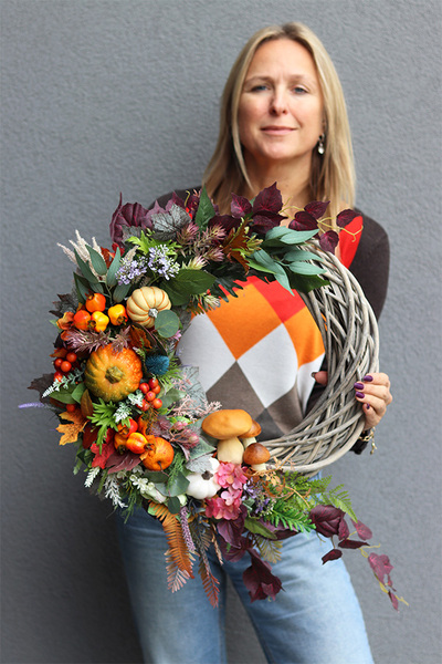 Jesienna Rezydencja, asymetryczny wianek jesienny