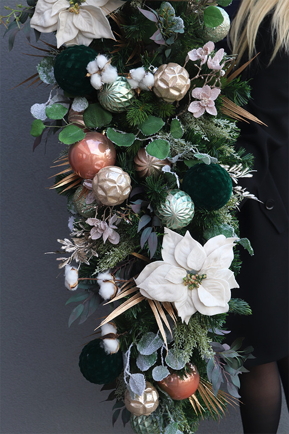 girlanda bożonarodzeniowa, Winter Greena, dł.170cm