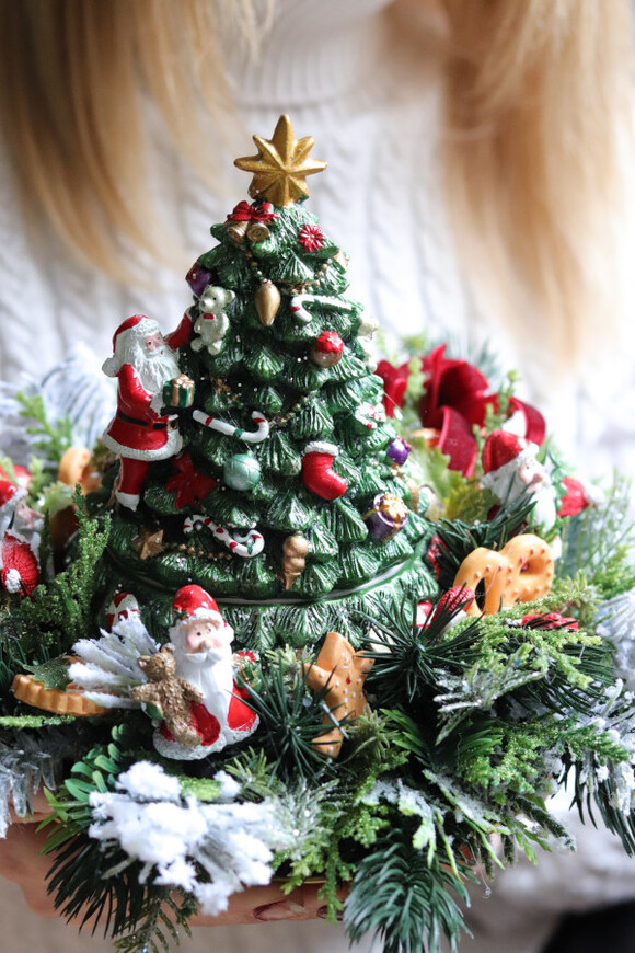 Rockin 'Round, świąteczny stroik z choinką