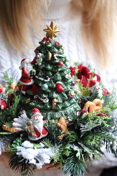 Rockin 'Round, świąteczny stroik z choinką