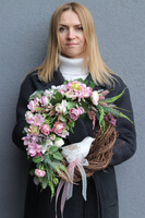 Ornamentia, wianek dekoracyjny z ptaszkiem