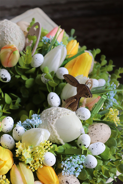 Modesti, wielkanocny wianek z jajkami, śr.35cm 