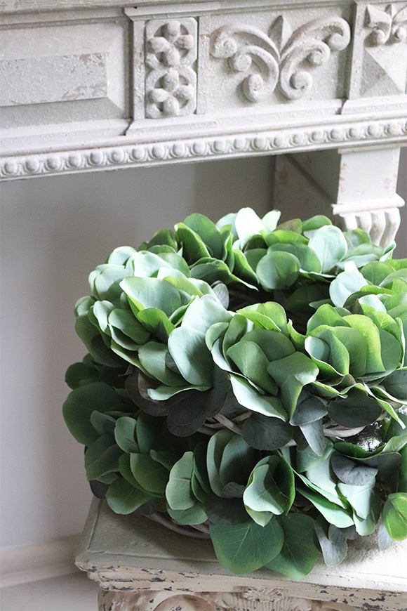 Eukaliptusowy Small, stylowy zielony wianek na drzwi, śr.36cm 