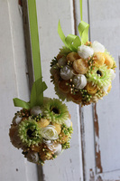 dekoracja kwiatowa kula, Yellona, śr.10cm 