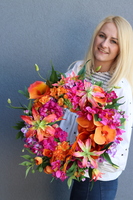 Lawa Glorioza, egzotyczny wianek dekoracyjny, śr.40cm 