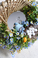 Blue Bird Spring 2, wiosenny wianek dekoracyjny z ptaszkiem