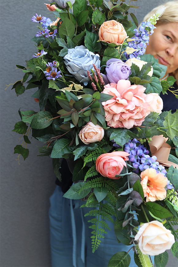 Estella, dekoracja nagrobna obciążona betonową płytką, wym.100cm