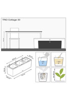 Trio Cottage, donica z nawadnianiem	