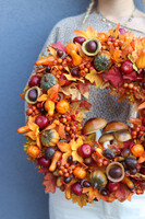 Jesienny Las, jesienny wianek z kasztanami