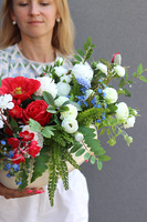 Polonijna, kompozycja kwiatowa w donicy, wym.80x30x35cm