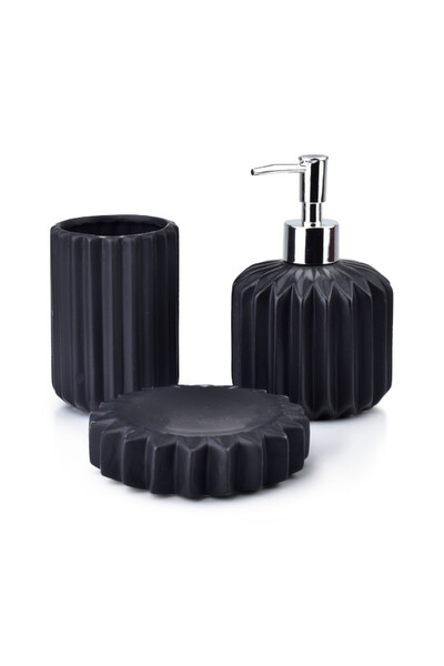 Fiesta Black, ceramiczny zestaw łazienkowy