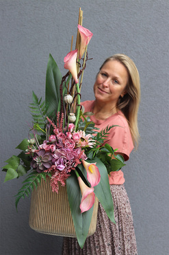 Georgi Santo, elegancki bukiet/dekoracja nagrobna, wym.95cm