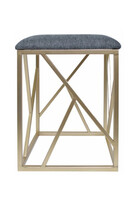 Magnat, pufa / siedzisko, kolor szary melanż , wym. 40.5x35x46cm