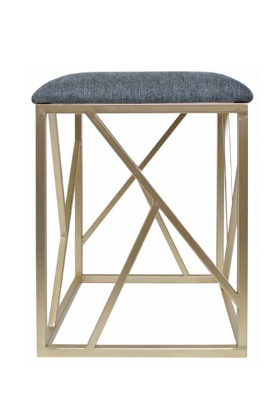 Magnat, pufa / siedzisko, kolor szary melanż , wym. 40.5x35x46cm