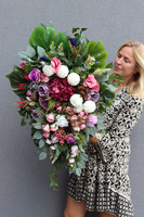 Klerre, fioletowa wiązanka nagrobna