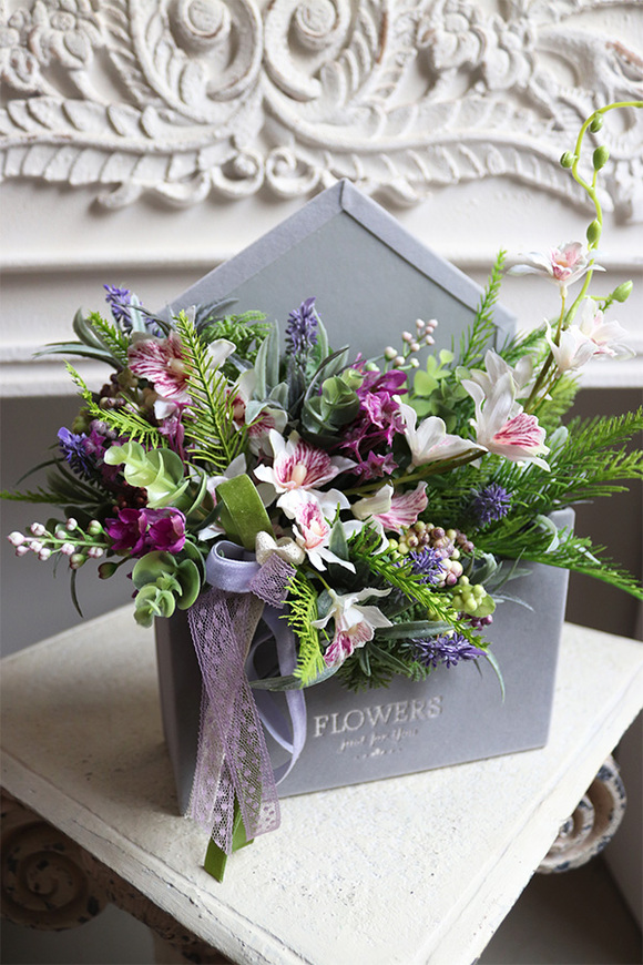 koperta / kompozycja flowerbox Ludmiła