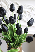 Black April, bukiet tulipanów gumowych Czerń