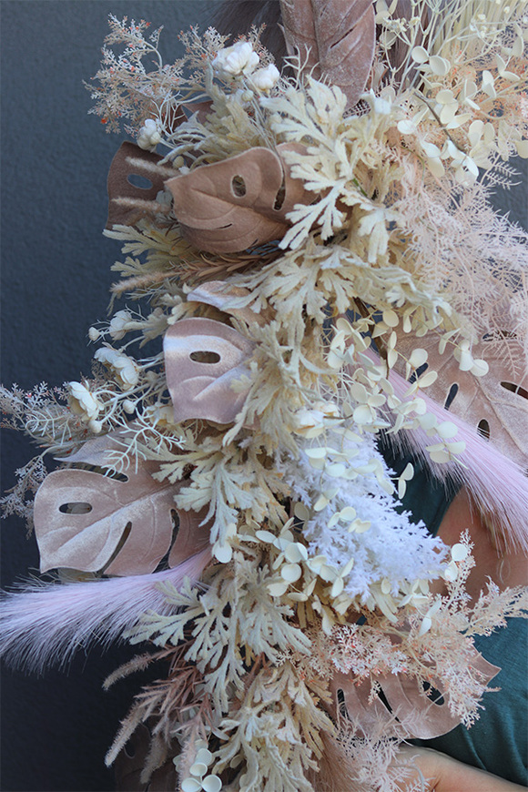 Boho House Beige, girlanda ze sztucznych roślin