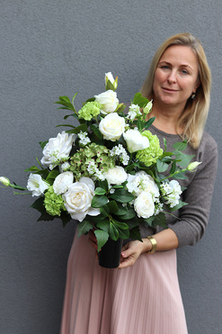 Lolonia, wysokiej jakości bukiet nagrobny we wkładzie premium, wym.58cm