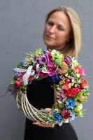 Kolorowa Moc, dekoracyjny wianek, śr.28cm