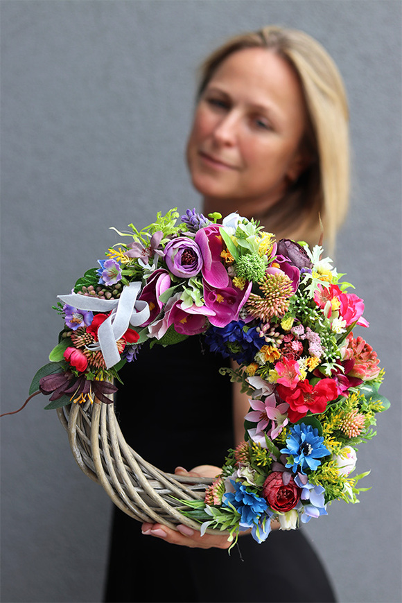 Kolorowa Moc, dekoracyjny wianek, śr.28cm