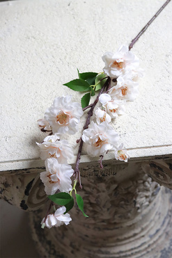 Jabłoń Delice, sztuczne kwiaty na gałązce, jabłonka biała, dł.61cm