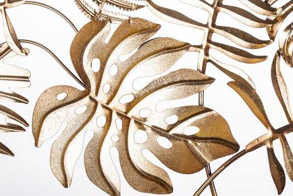 Jungle Glamour 3, metalowy decor ścienny, wym.41x93x2cm