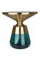 Entre, stolik kawowy ze szklaną podstawą, morski